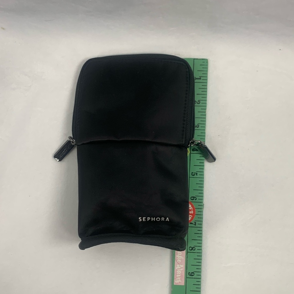 Sephora Makeup Brush Bag Black with Iridescent Interior Stand Up Carrying Case - Picture 3 of 10